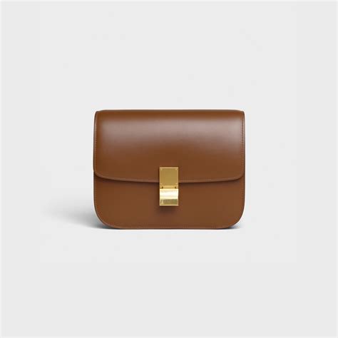 celine medium classic bag in box calfskin-camel|CELINE Box Calfskin Medium Classic Box Flap Bag Camel .